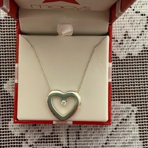 Macy’s sterling silver diamond necklace